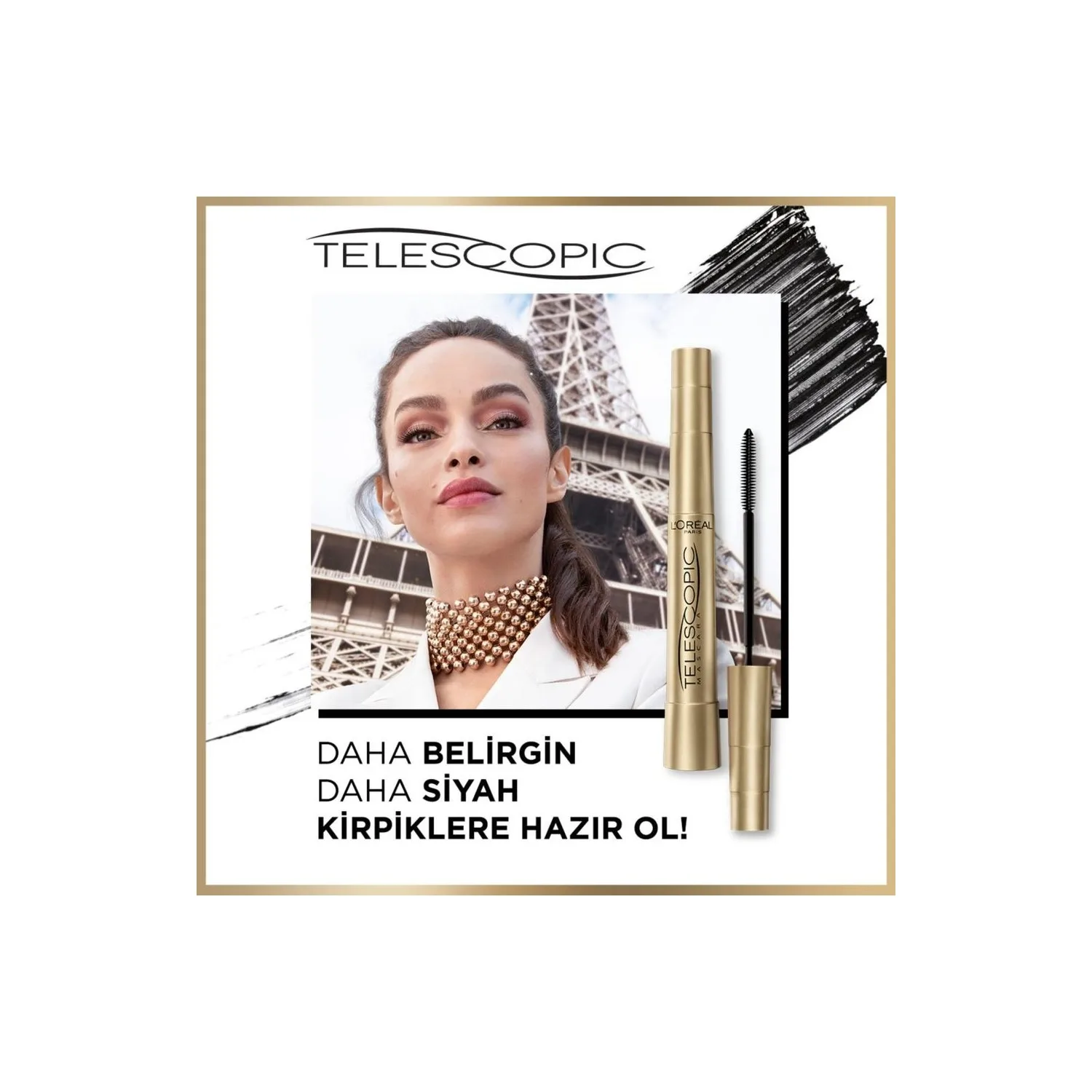 L'Oréal Paris Telescopic Siyah Uzun Görünüm Veren Maskara