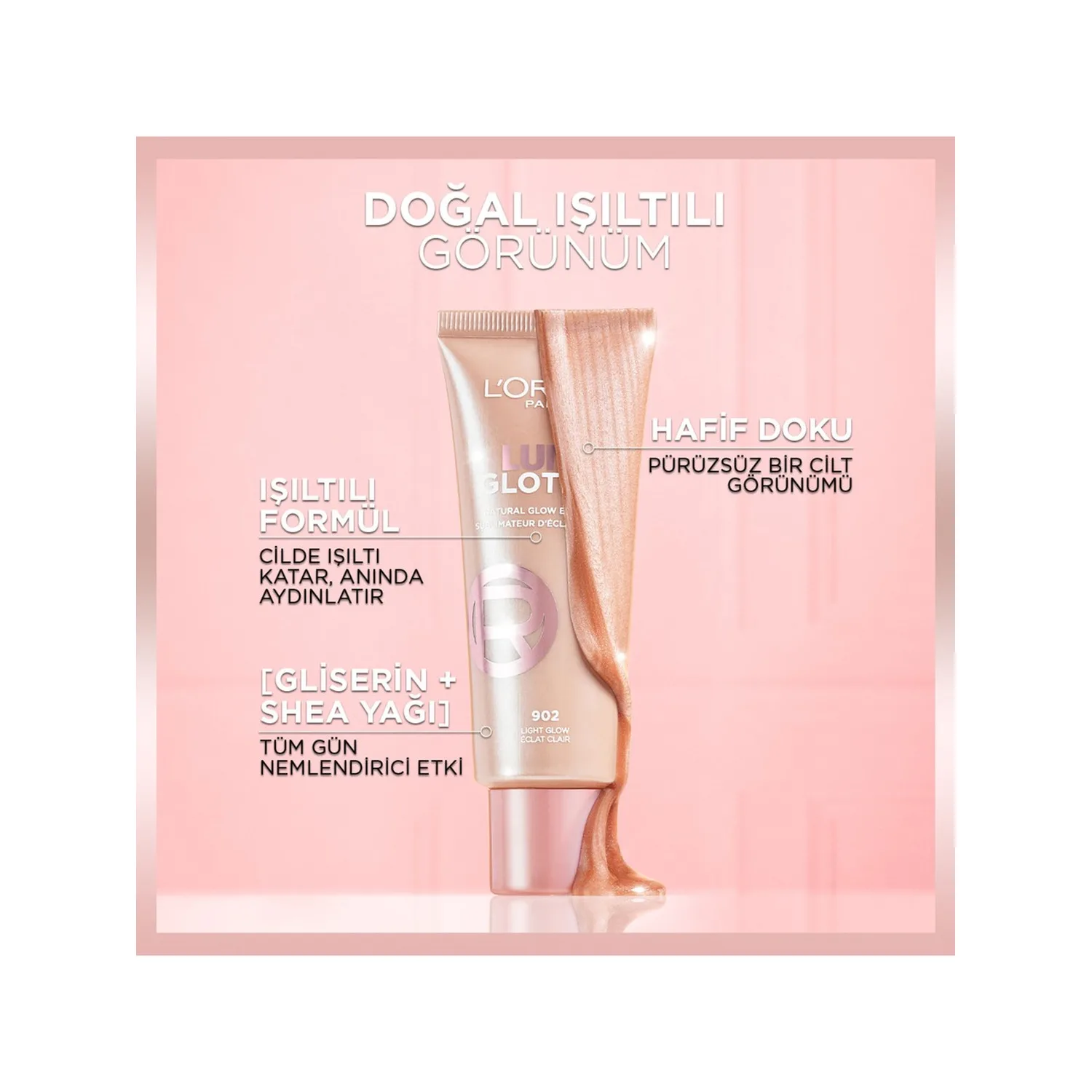 L'Oréal Paris Glotion All-In-One Doğal Işıltı 902 - Light Glow