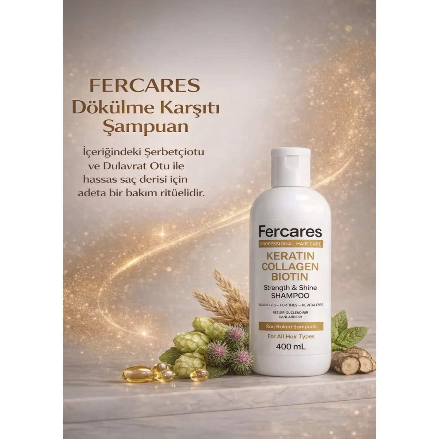 Fercares Dökülme Karşıtı Ve Hızlı Uzamaya Yardımcı Şampuan 400 ml